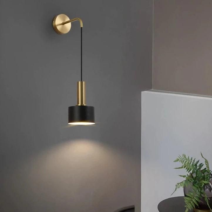 luminaire noir et doré