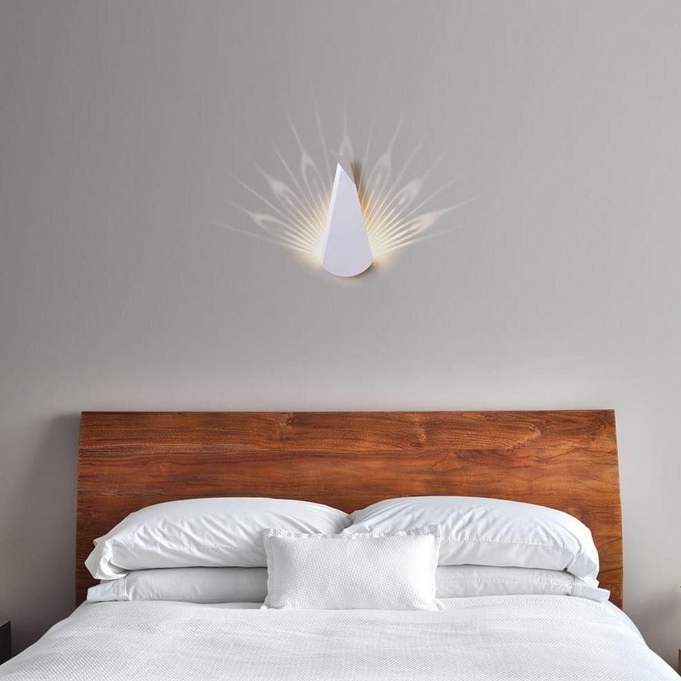 lampe murale paon design